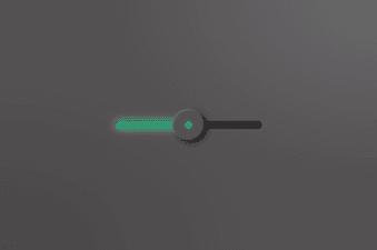Range slider with dynamic glow adjustment based on handle position