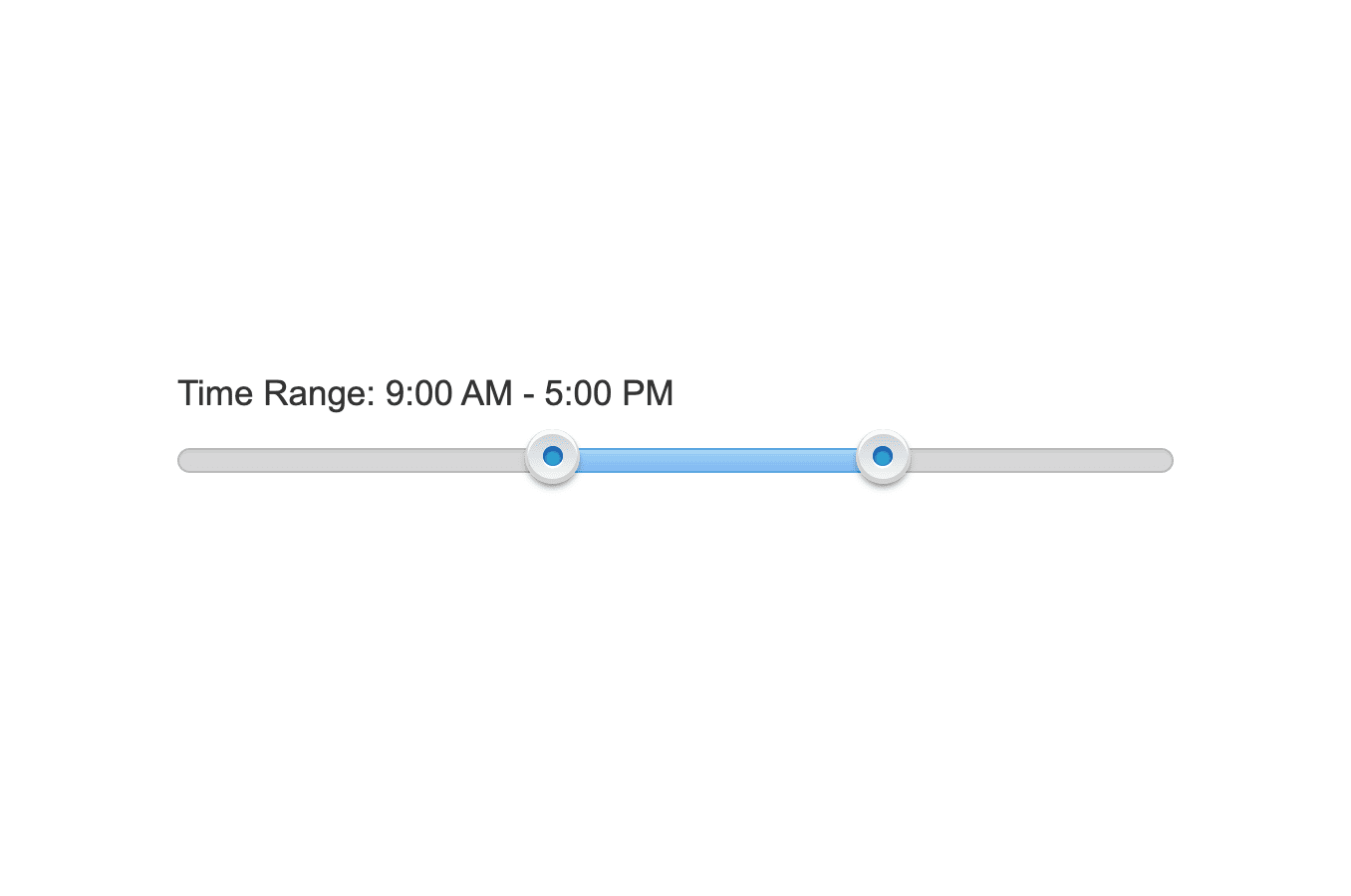 Double range slider for setting a time range created with jQuery