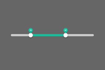 Elegant multi-range slider with a hover effect to show values