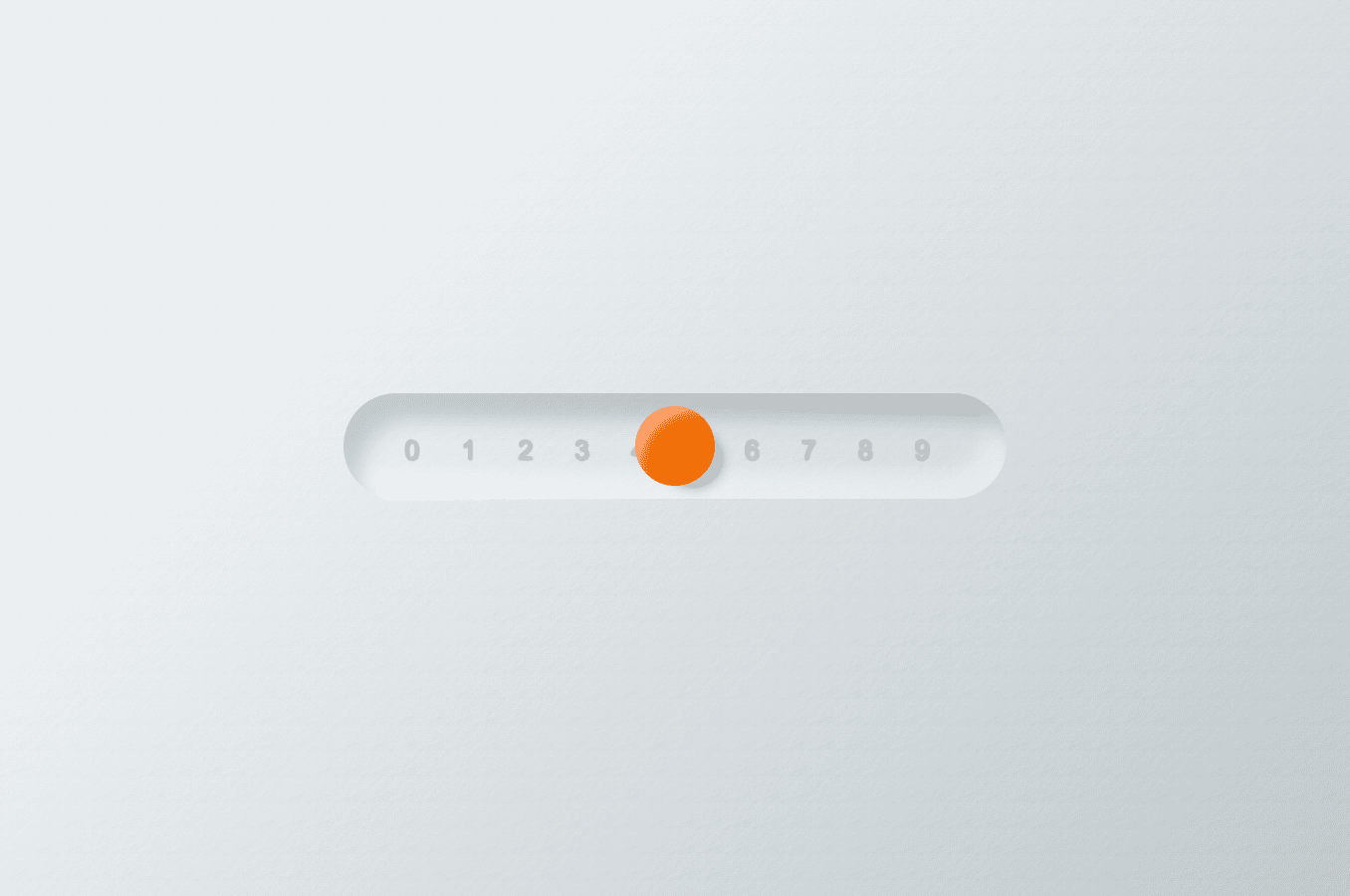 Neumorphic single-range slider without JavaScript