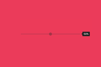 Red-themed minimalist range slider with value indicator