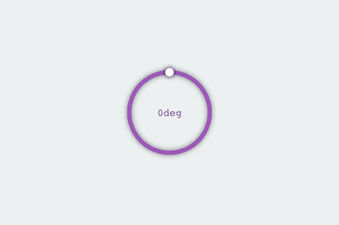 Radial range slider with pink theme and central degree value indicator