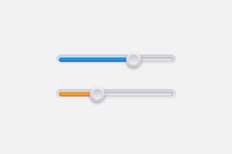 Skeuomorphic range sliders, beautifully designed