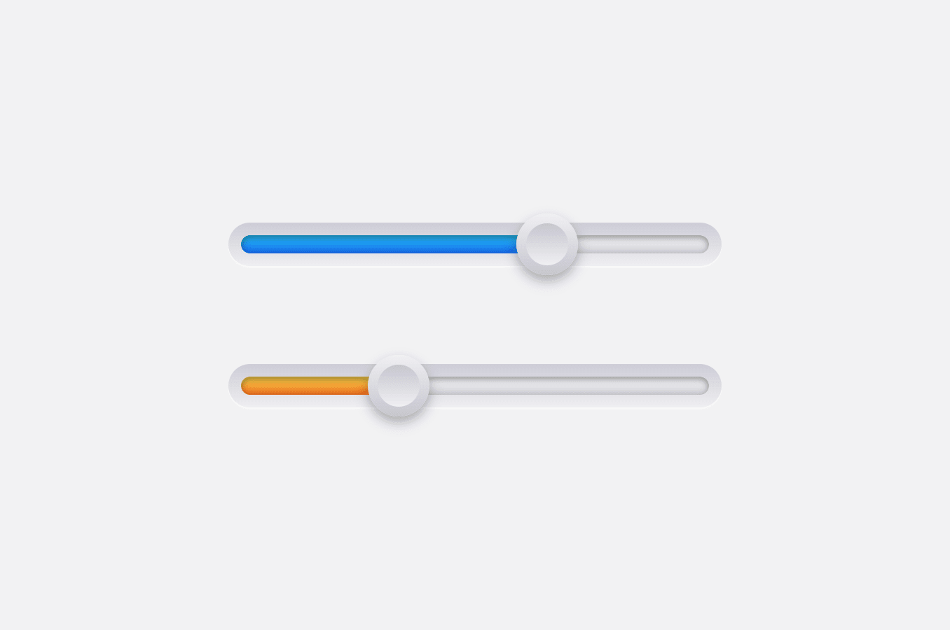 Skeuomorphic range sliders, beautifully designed