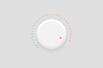 Rounded dial slider with minimalist design and smooth animation