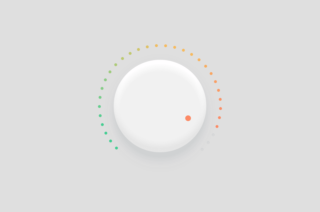 Rounded dial slider with minimalist design and smooth animation