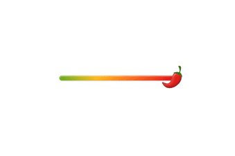 Spiciness range slider with color-changing handle