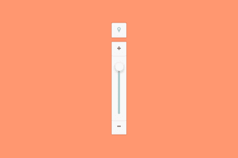 Vertical slider with an orange theme