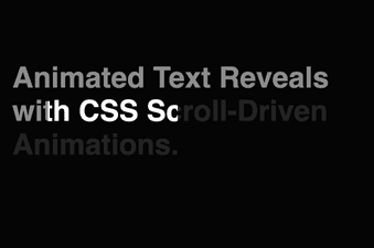 CSS scroll-driven text code snippet