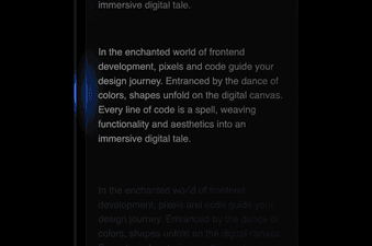 Scroll with light piece of code