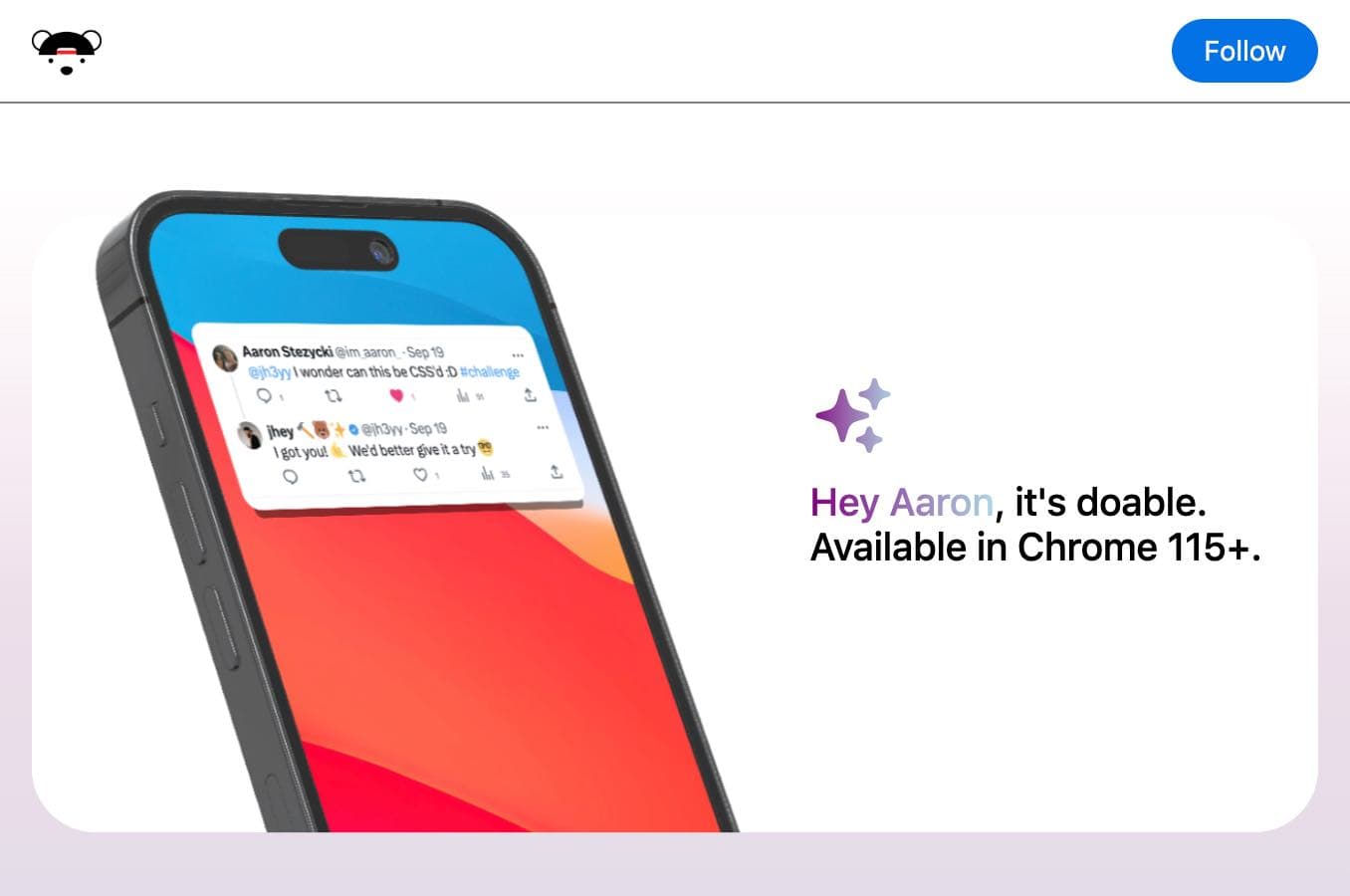 Sticky bento on scroll piece of code