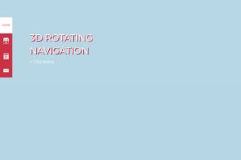 3D rotating navigation menu