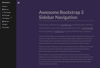 Awesome Bootstrap 3 Sidebar Navigation