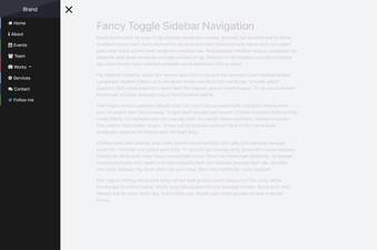 Bootstrap 4 sidebar navigation with multicolor hover