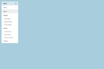 Collapsing side menu with hamburger icon