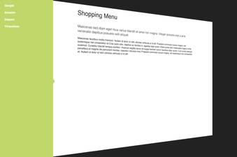 Hover slide menu with 3D reveal effect