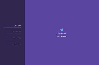 Purple themed static sidebar menu