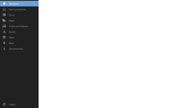 Sidebar menu with hover show/hide effect