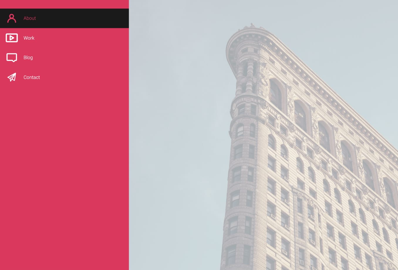 Sidebar with smooth opening transition