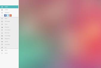 Pure CSS side sliding menu