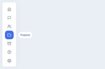 Vertical fixed navigation bar with gooey hover effect and revealing labels