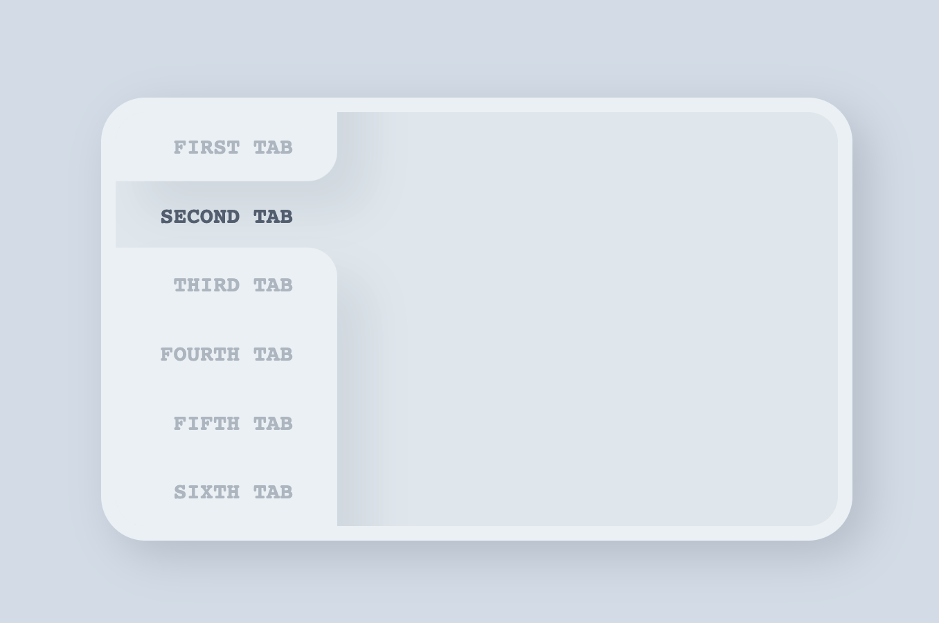 Vertical CSS tabs code fragment
