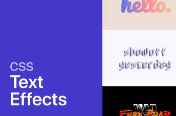 CSS text effect design examples