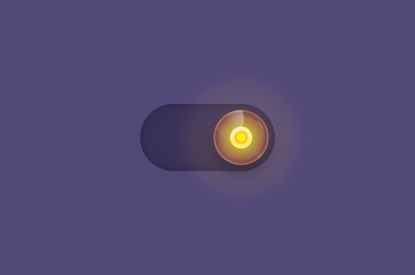 Pure CSS bulb switch code snippet