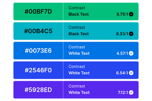 Accessible color palette generator