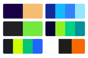 Branding colors palette collection