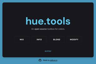 Hue.tools color tool website
