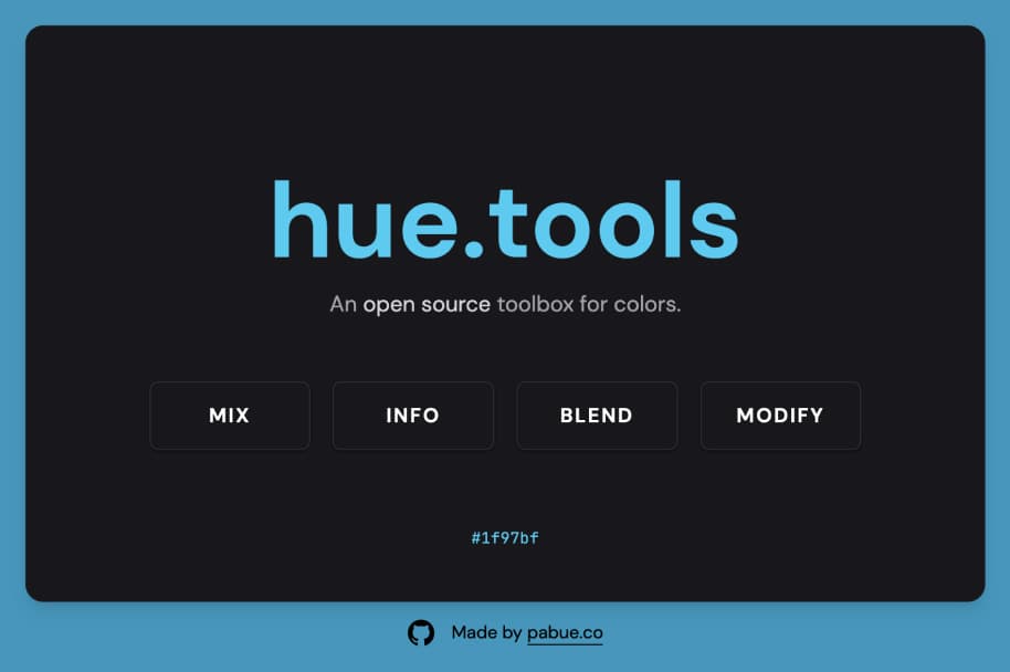 Hue.tools website