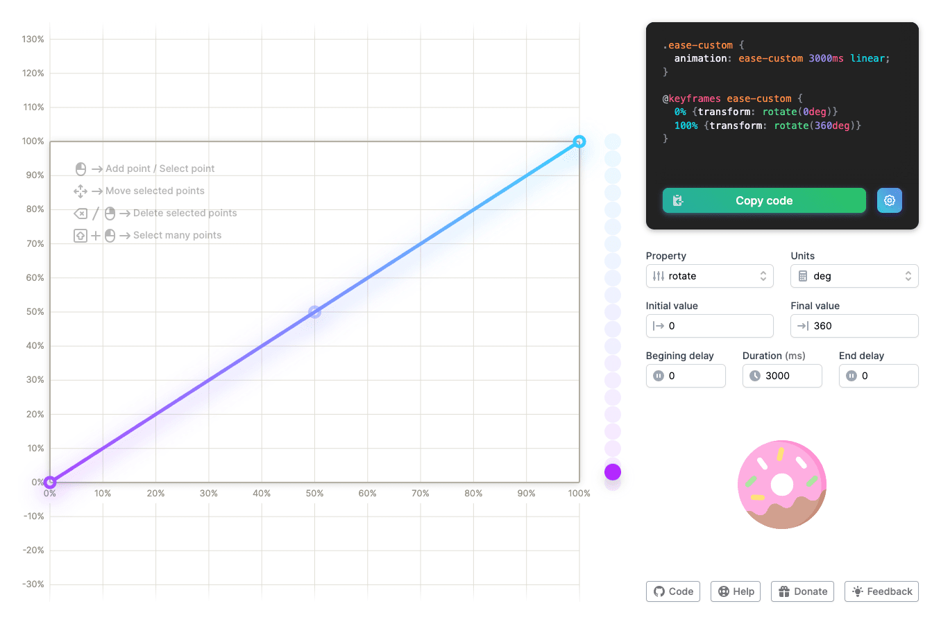 Easy easings CSS animation tool