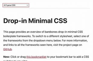 CSS frameworks previewer tool website