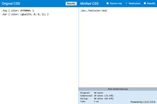 CSS Optimizer CSS tool