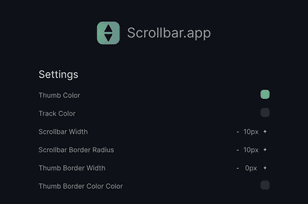 Scrollbar.app CSS tool