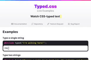 Typed.css tool Github