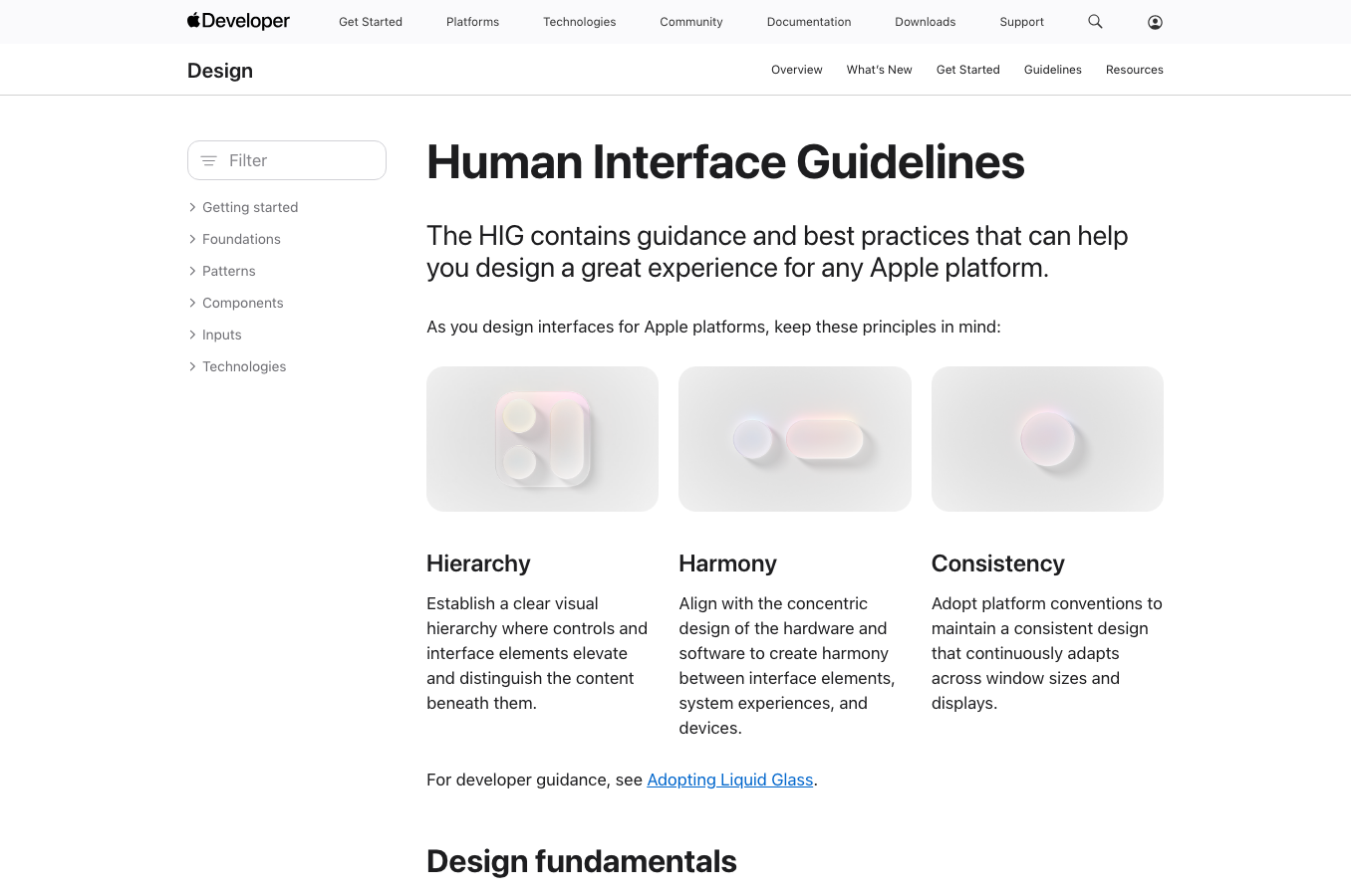 Human Interface Guidelines