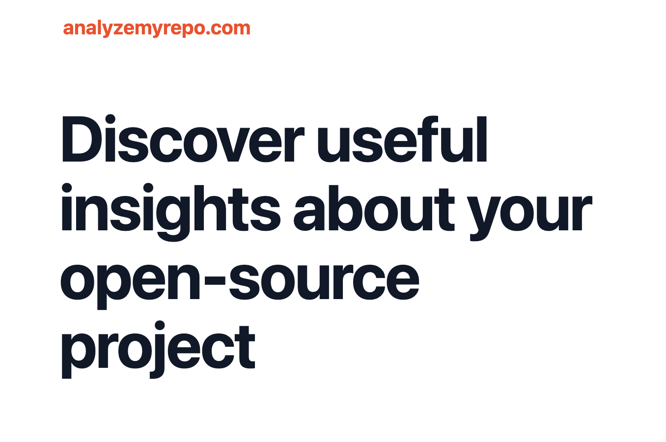 Analyzemyrepo GitHub tool
