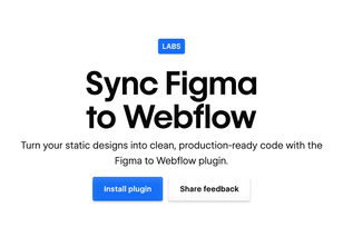 Figma to HTML website Webflow plugin