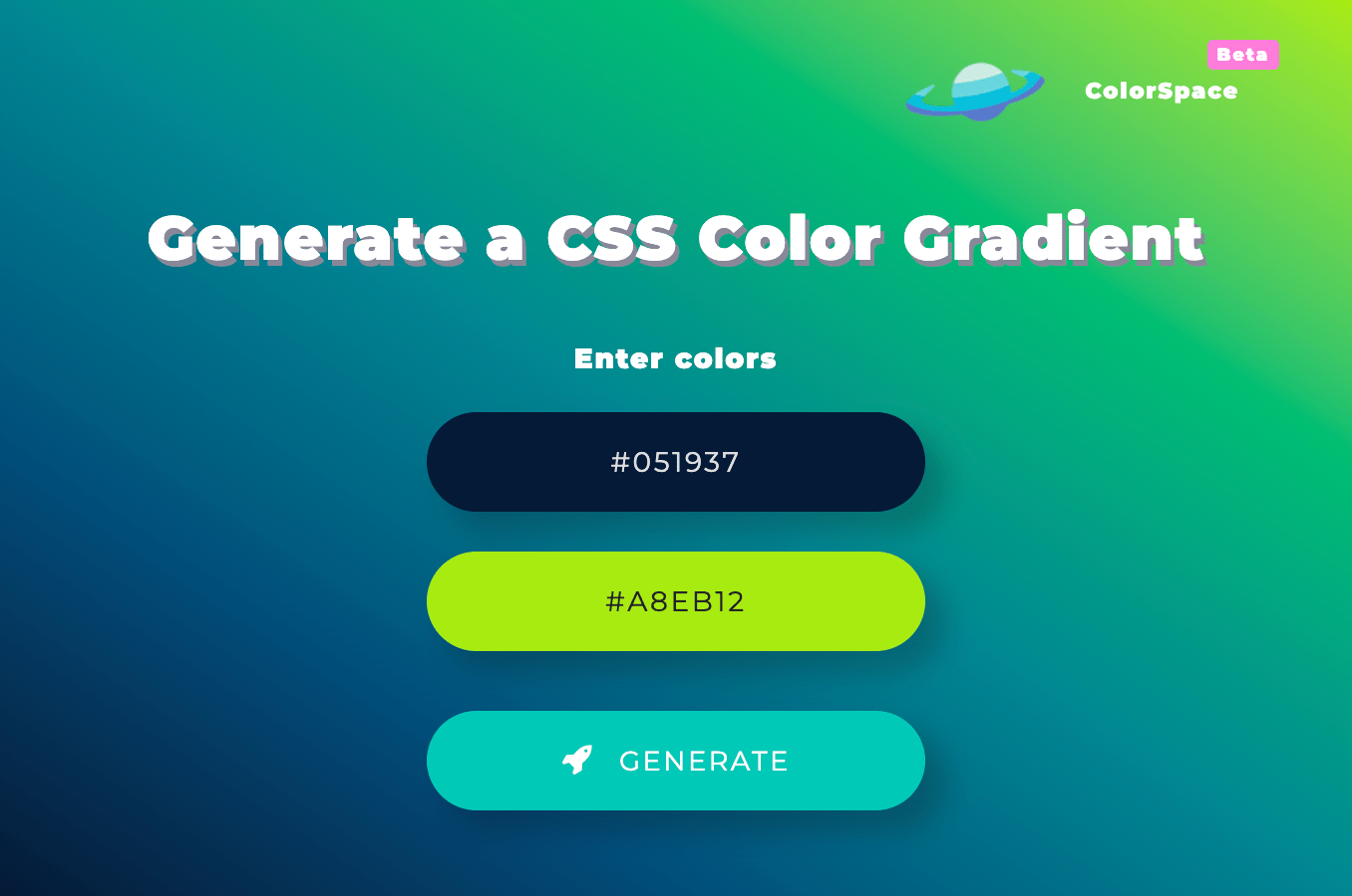 ColorSpace Gradient Generator