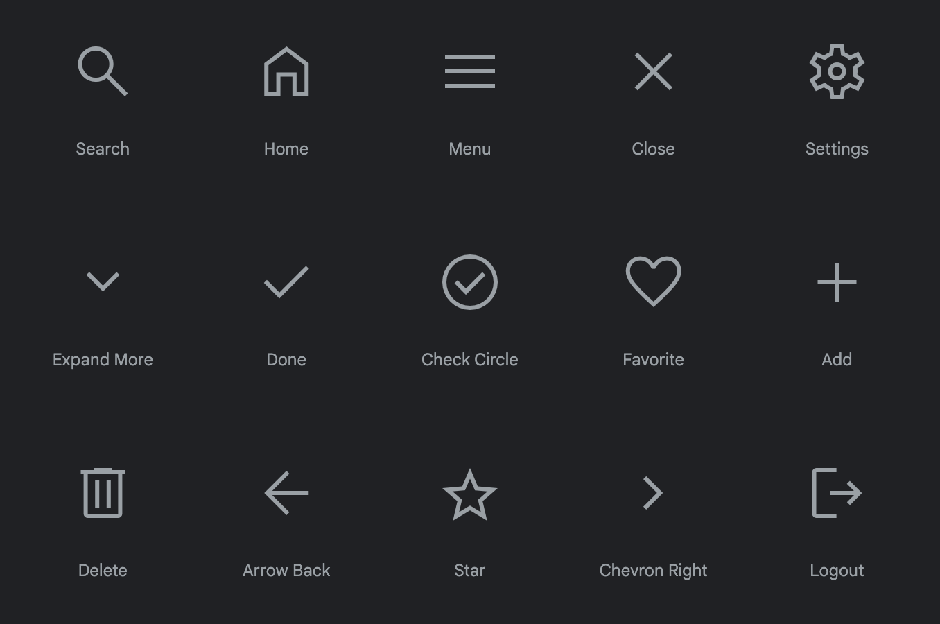 Material Symbols icon library