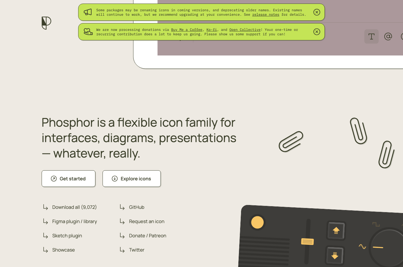 Phosphor Icons icon library