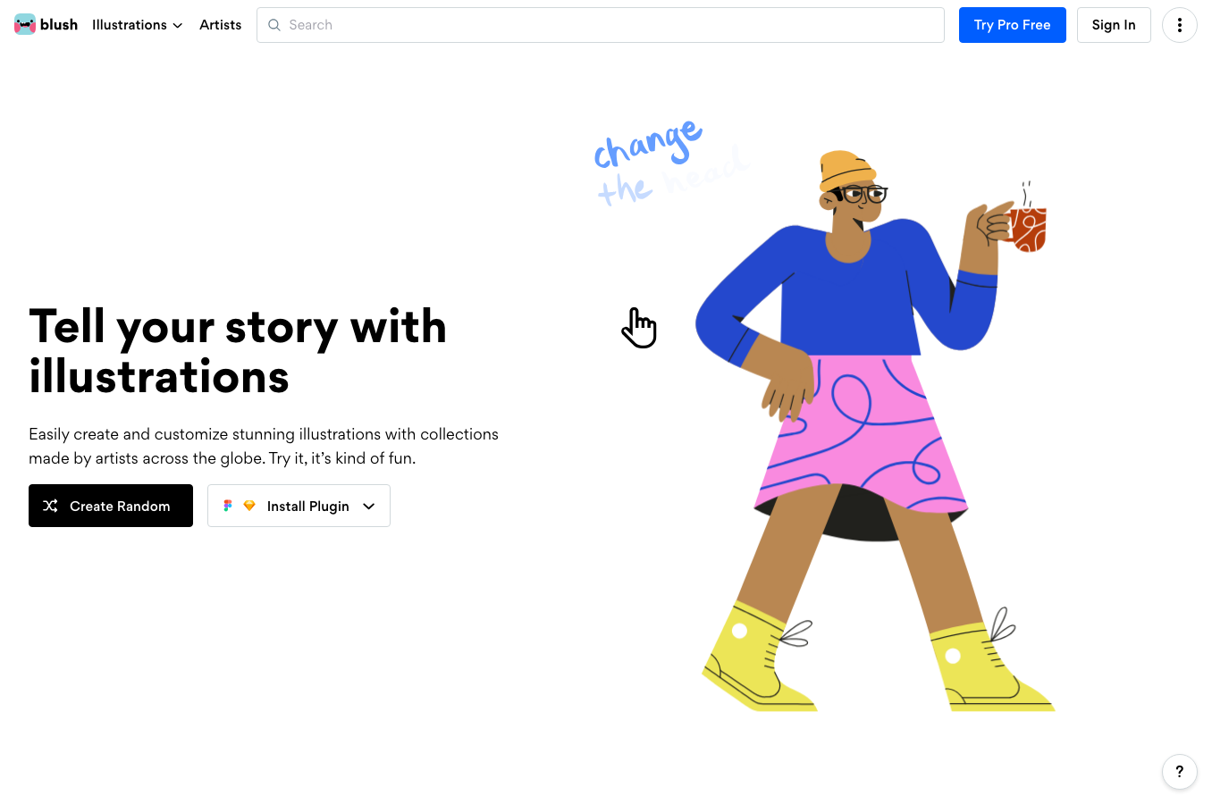 Blush illustration editor