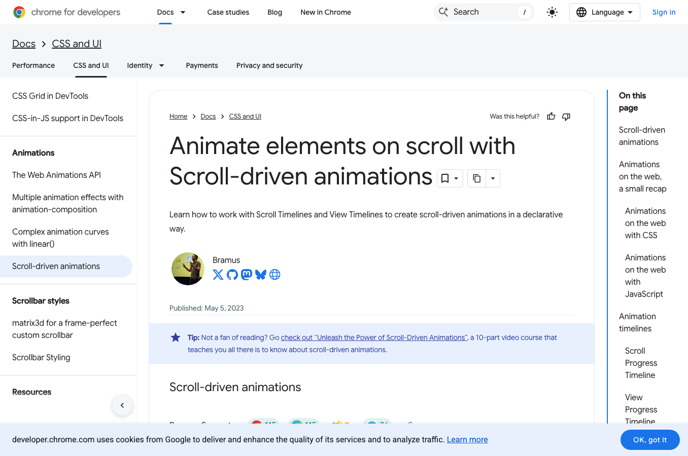 Scroll-driven animations
