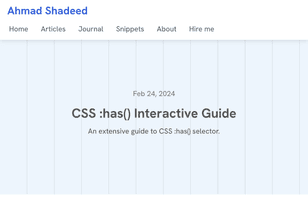 CSS :has() interactive guide article