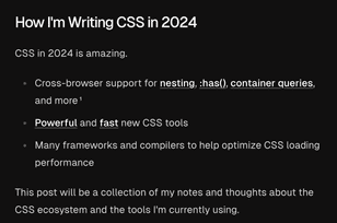 How I'm writing CSS in 2024 article