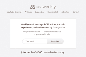 CSS Weekly newsletter