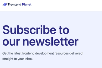 Frontend Planet newsletter