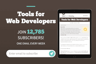 Tools for Web Developers newsletter